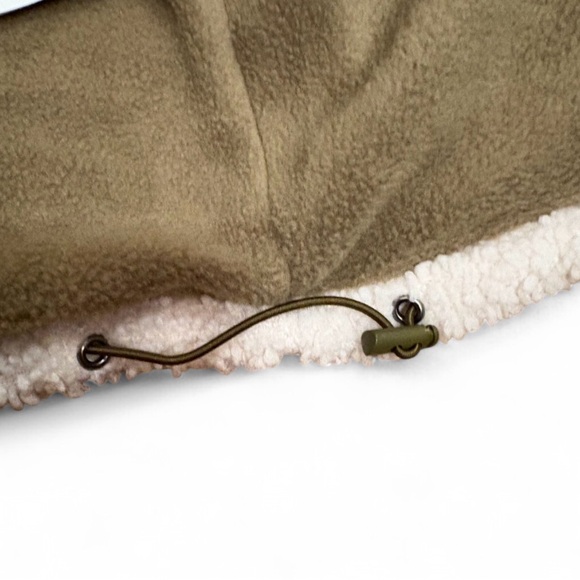 Billabong Olive and White Quilted Sherpa Jacket - Picture 5 of 5